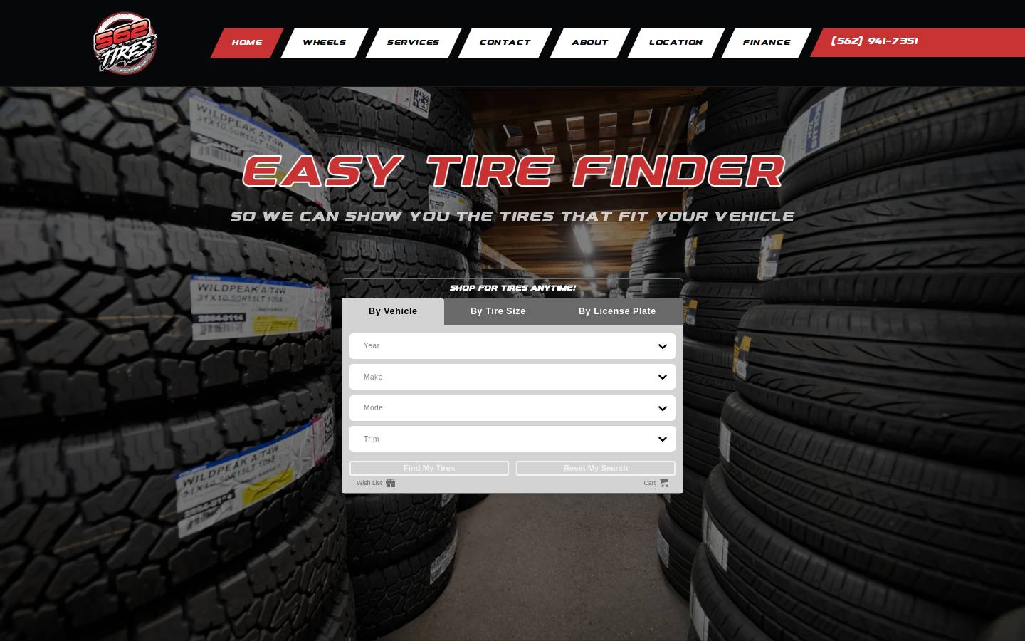 562tires.com homepage screenshot