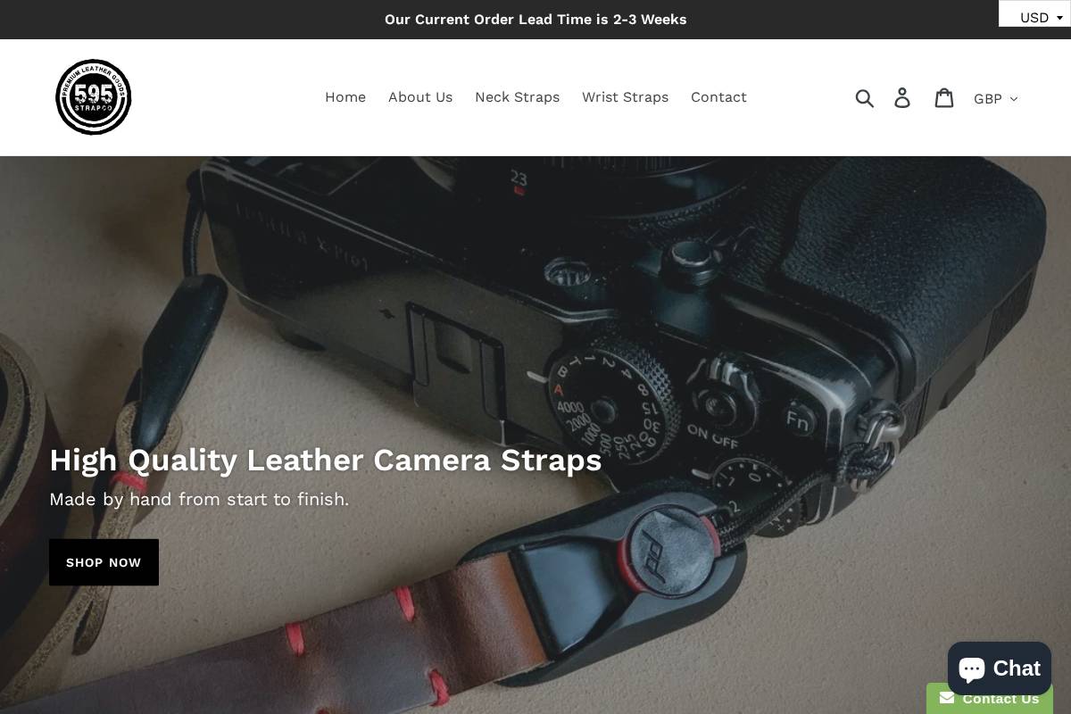 595strapco.com homepage screenshot