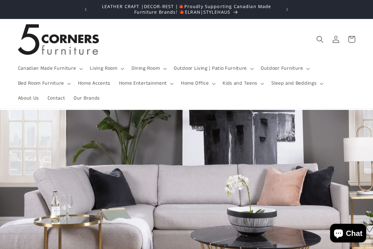 5 Corners Furniture homepage screenshot