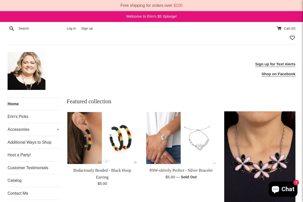 5dollarsplurge.com homepage screenshot