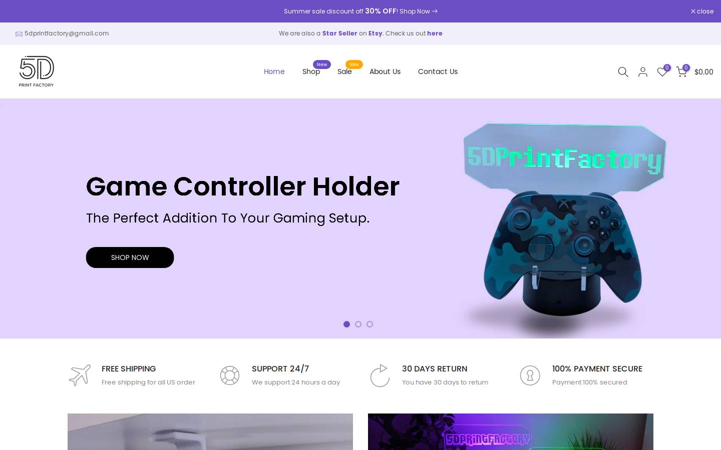 5dprintfactory.shop homepage screenshot