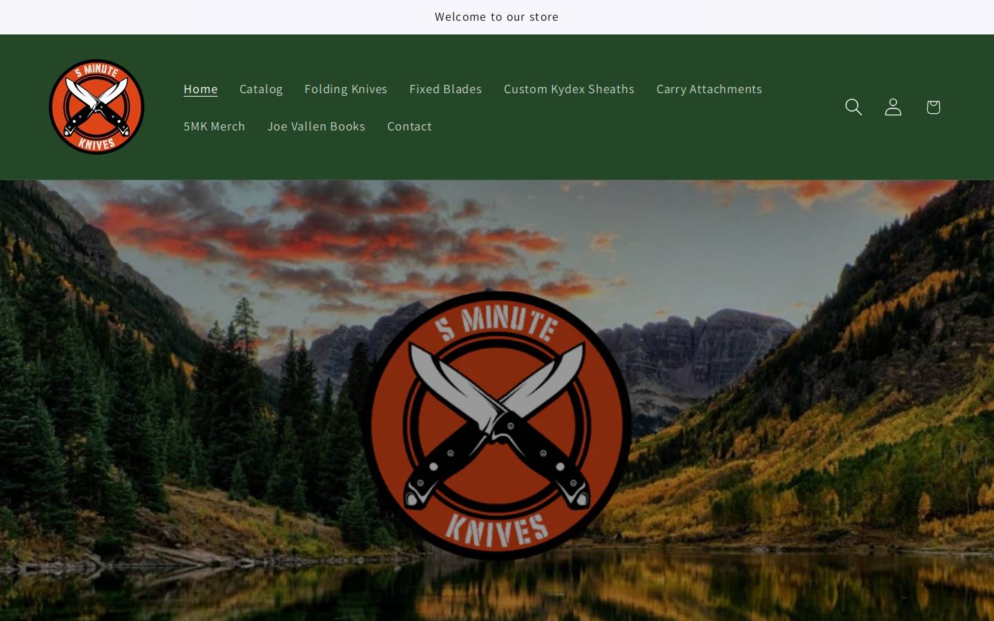 5minuteknives.com homepage screenshot