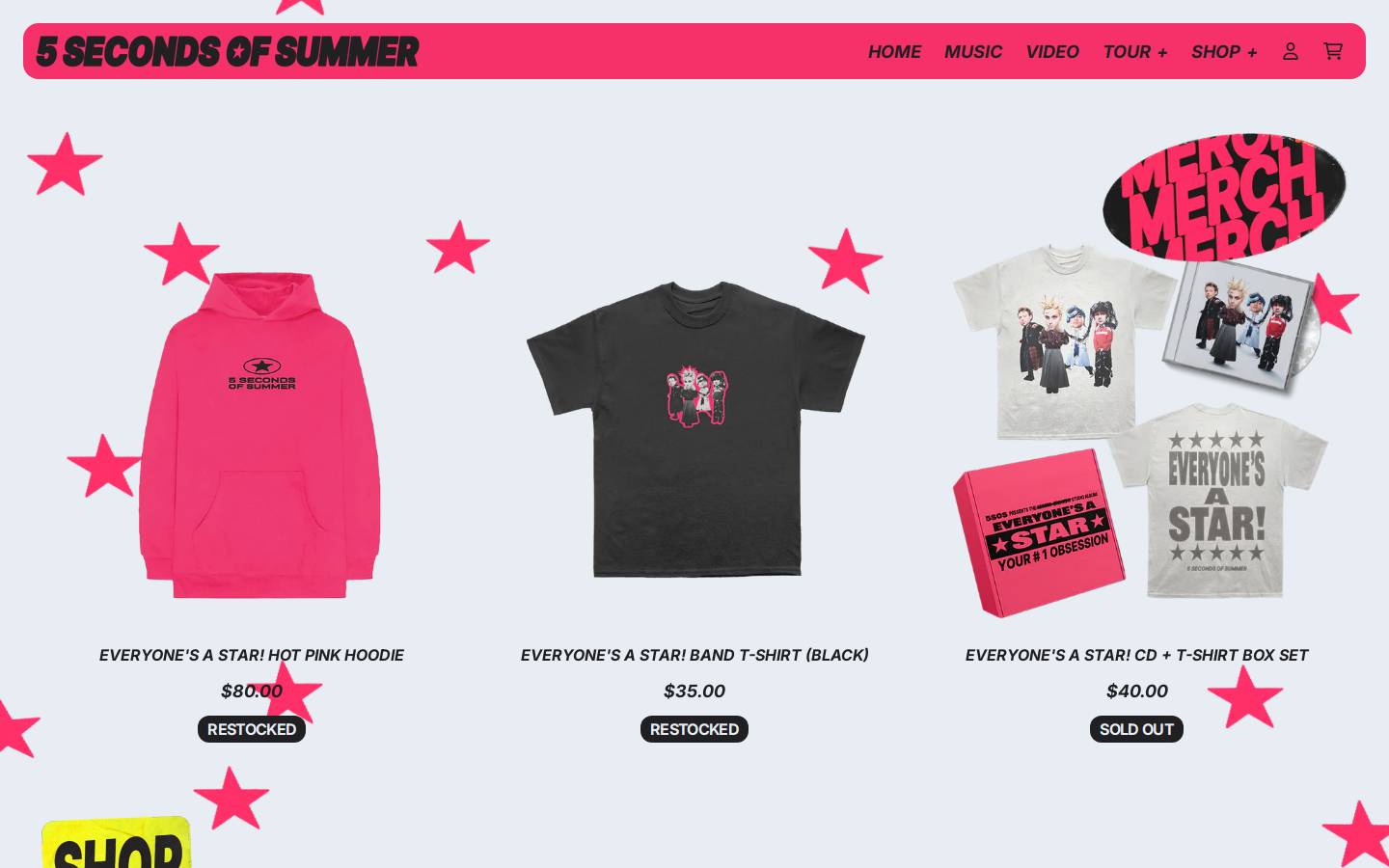 5sos.com homepage screenshot