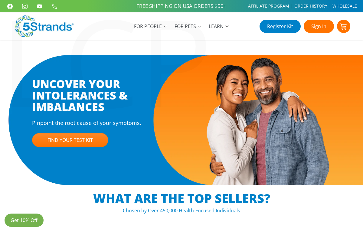 5strands.com homepage screenshot