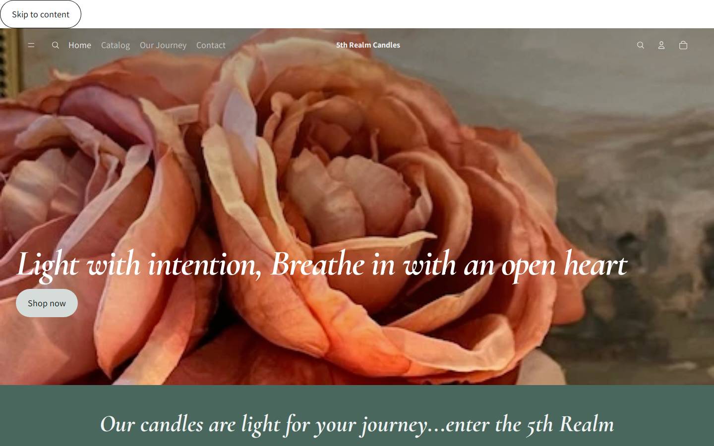 5threalmcandles.com homepage screenshot