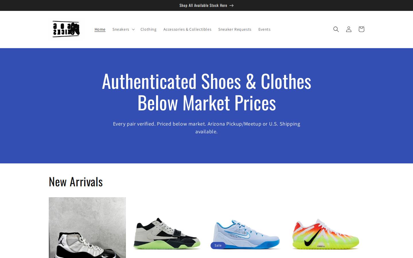 606xkicks.com homepage screenshot