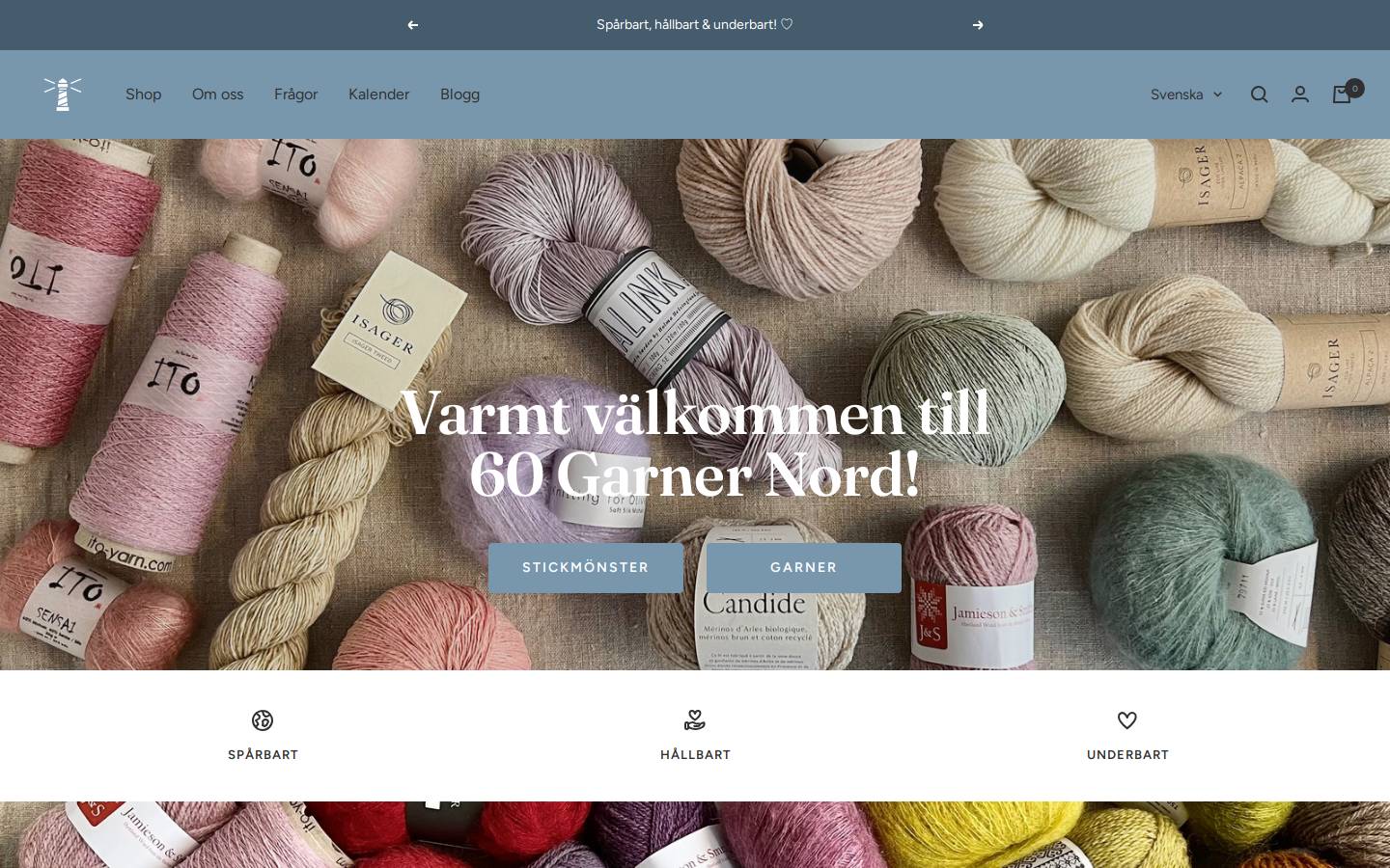 60garnernord.se homepage screenshot