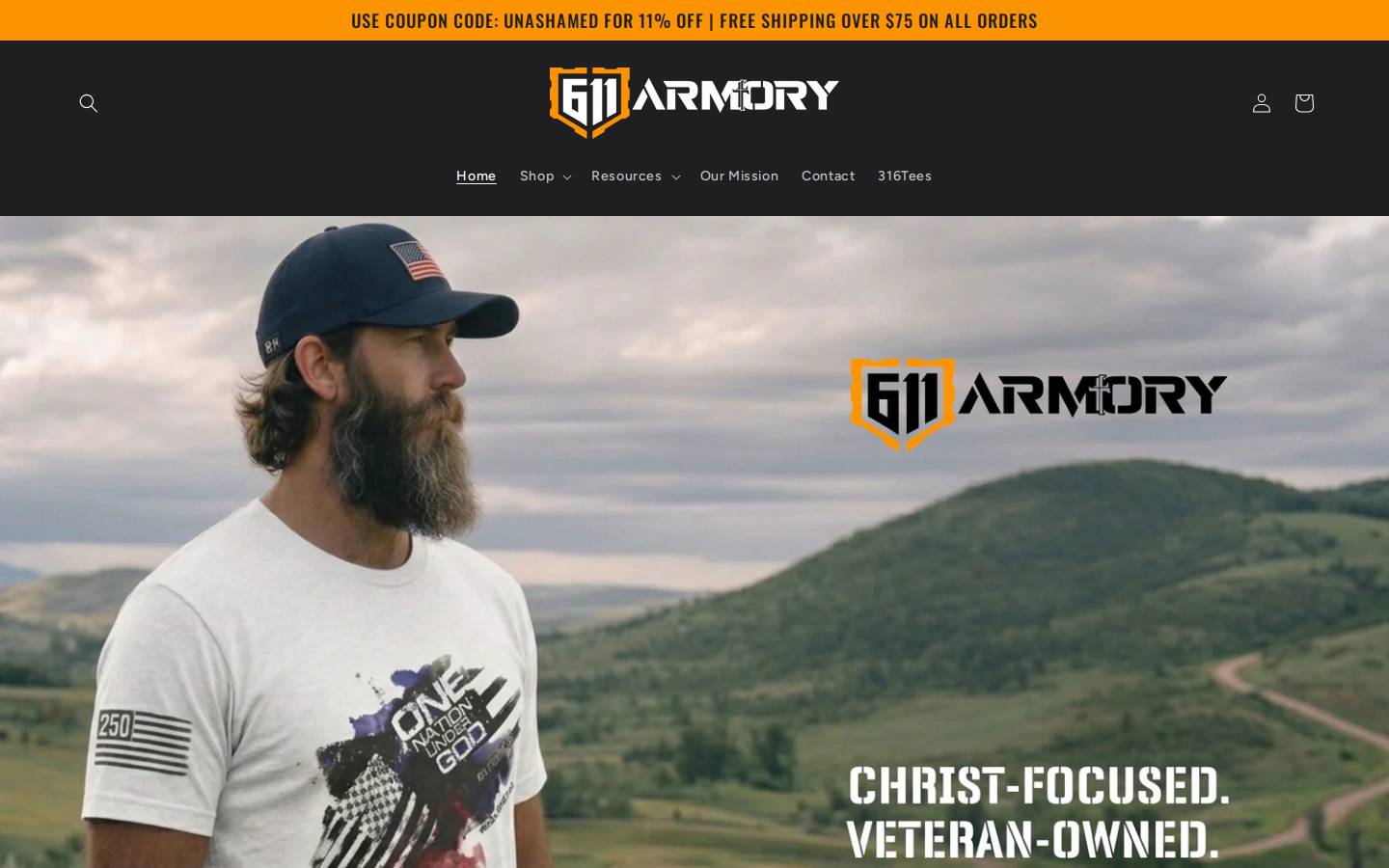 611armory.com homepage screenshot