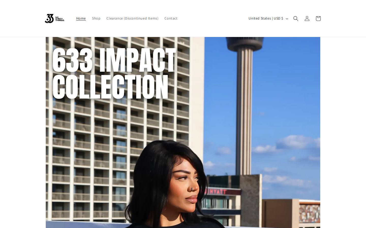 633apparel.com homepage screenshot