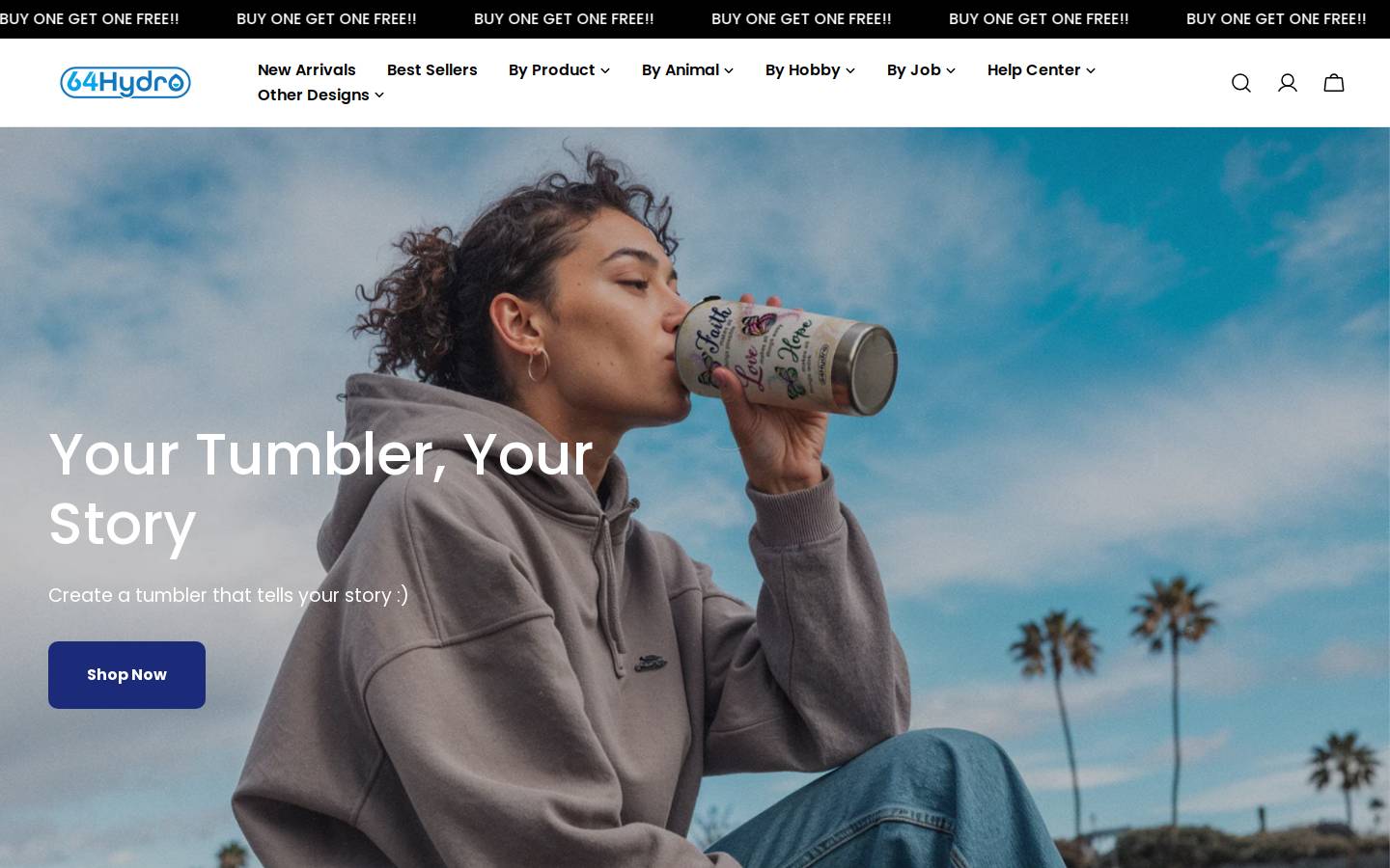 64Hydro homepage screenshot