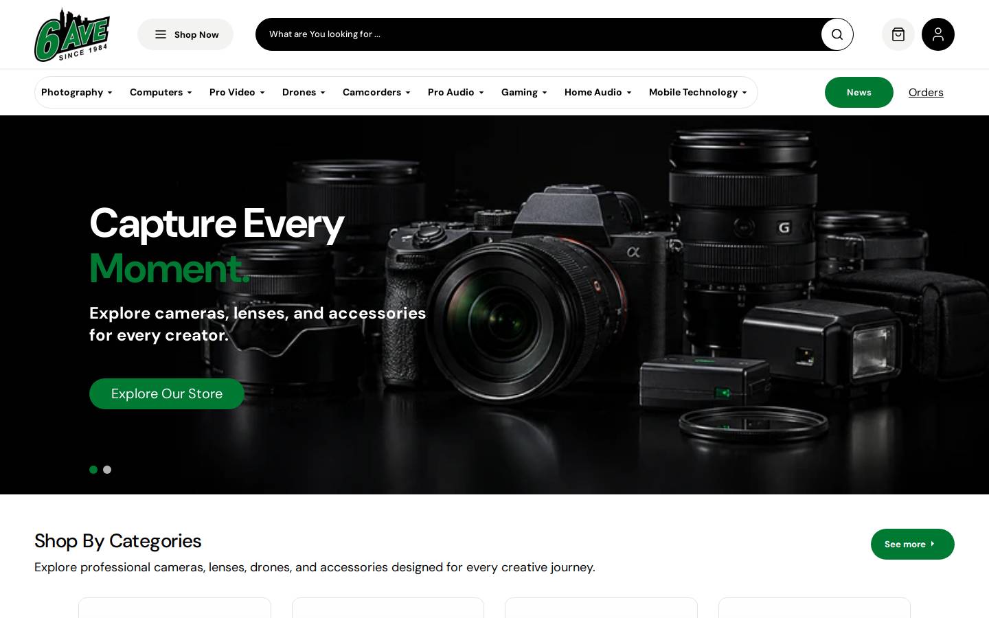 6ave.com homepage screenshot