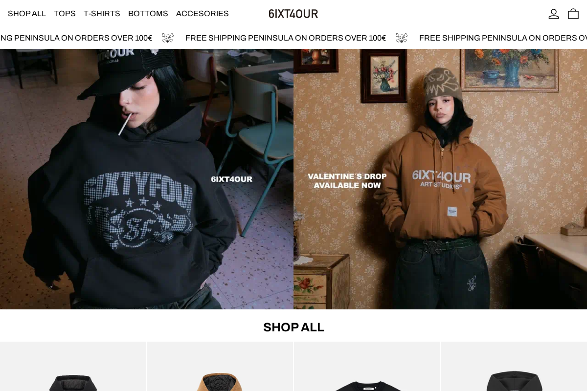 6ixt4our.com homepage screenshot
