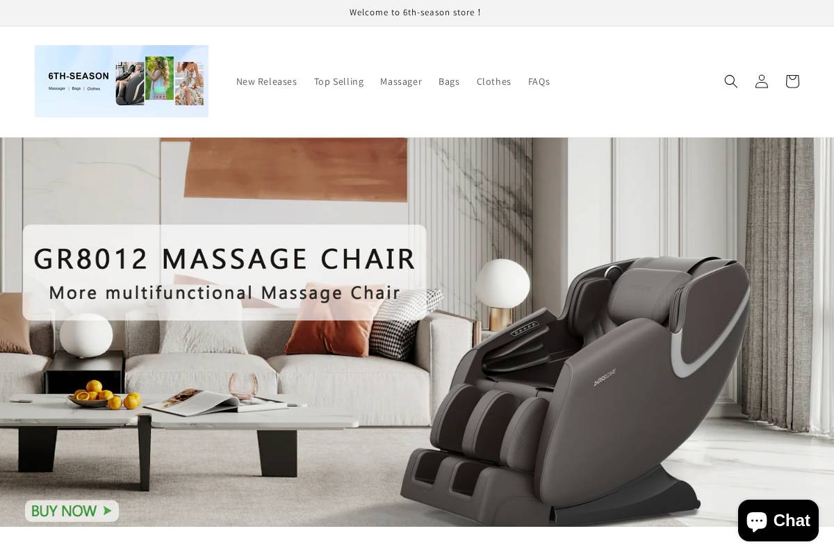 6th-season.com homepage screenshot