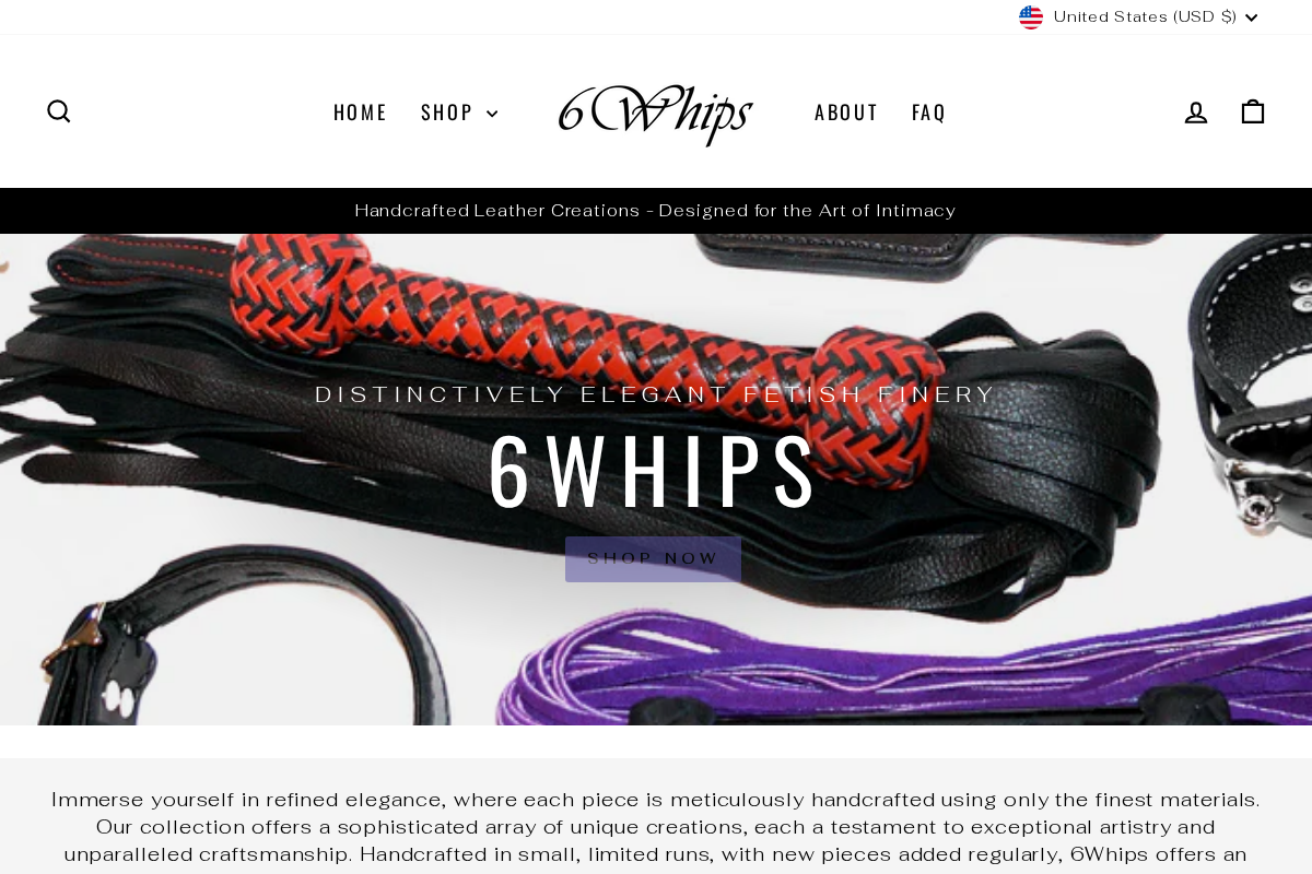 6whips.com homepage screenshot