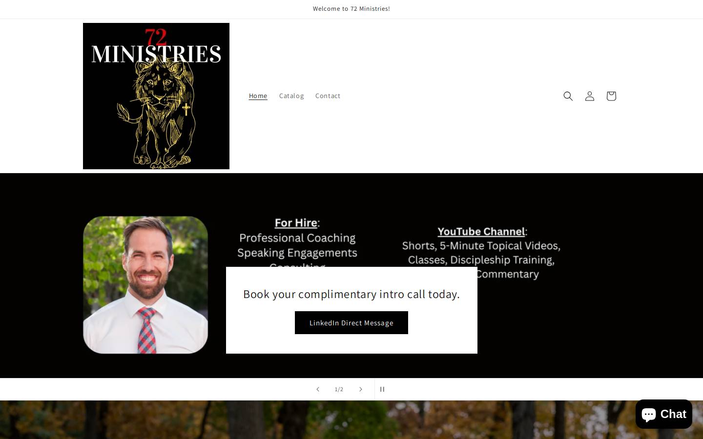 72ministries.com homepage screenshot