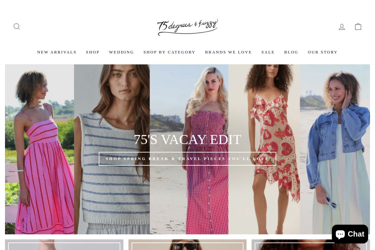 75degreesandfuzzy.com homepage screenshot