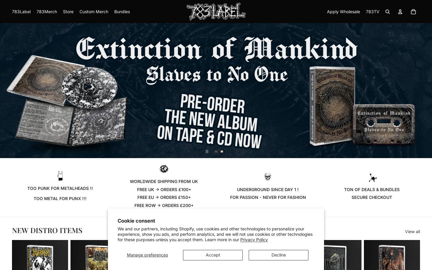783punx.com homepage screenshot