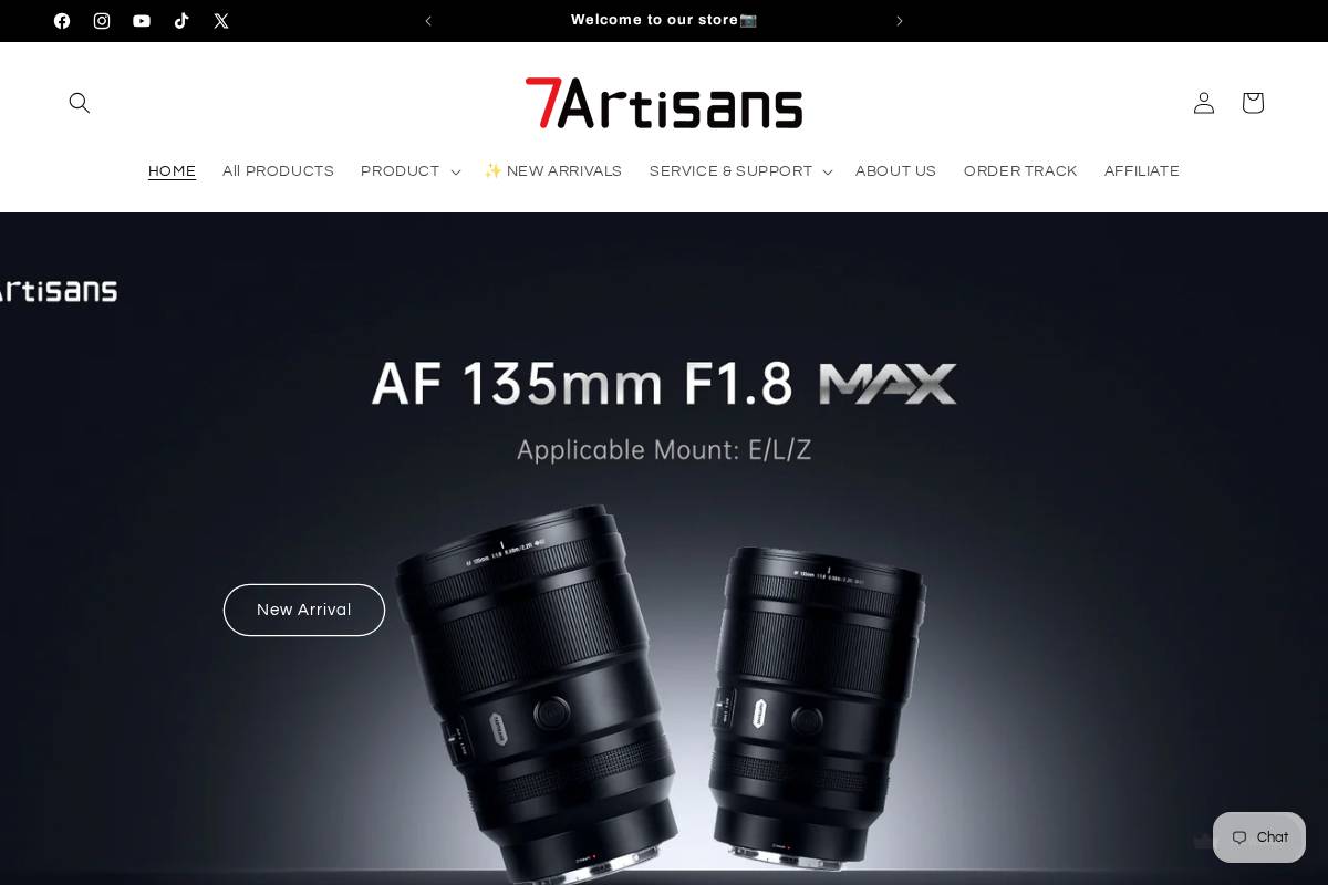 7artisans.store homepage screenshot