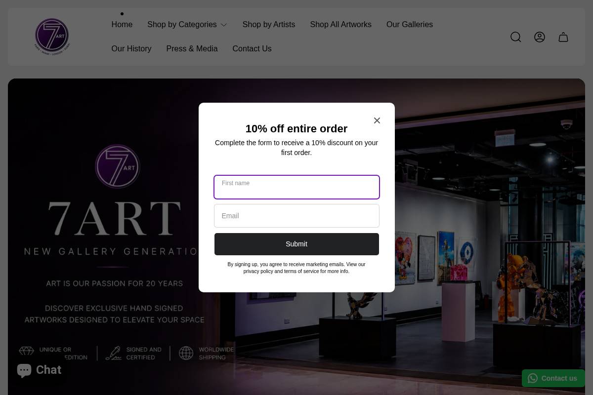 7artusa homepage screenshot
