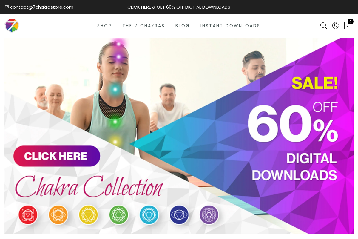 7 Chakra Store homepage screenshot