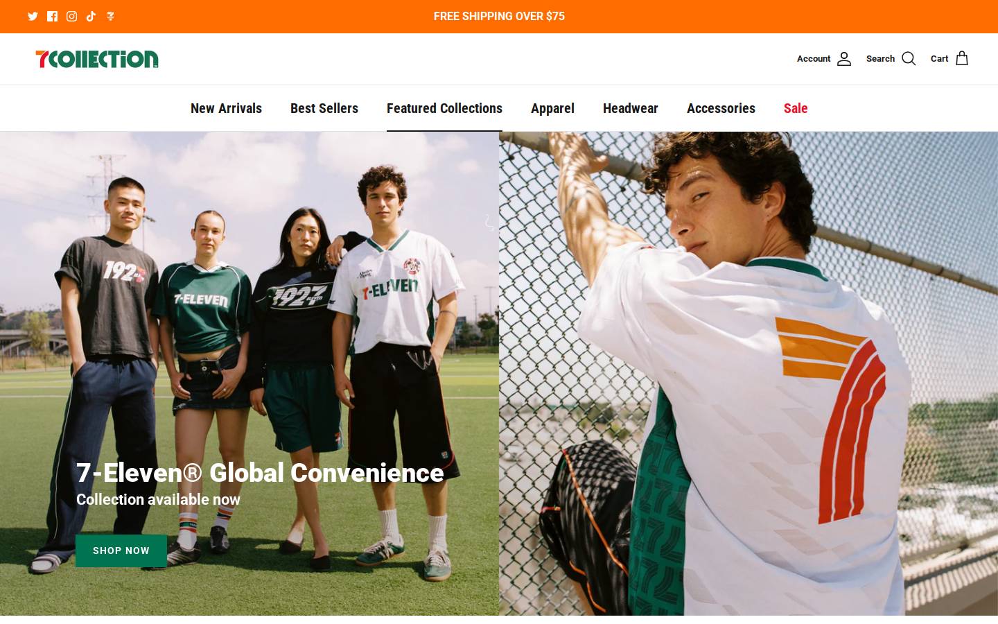 7collection homepage screenshot
