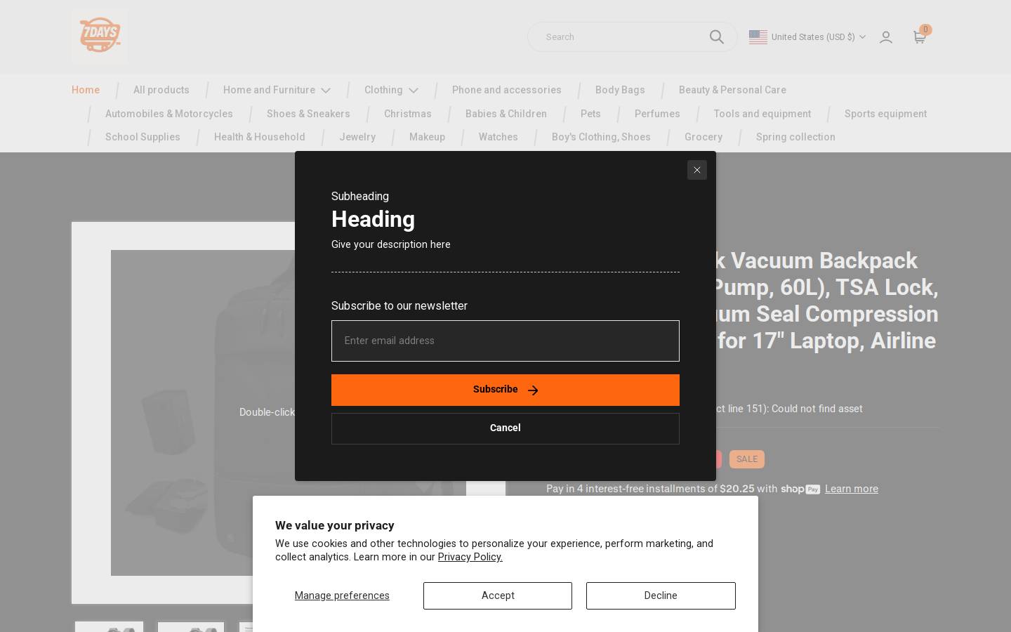 7days.shopping homepage screenshot
