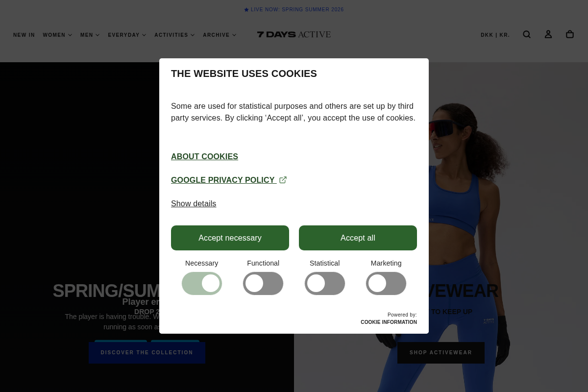 7daysactive homepage screenshot