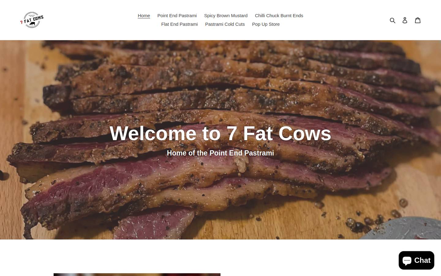7fatcows.com.au homepage screenshot