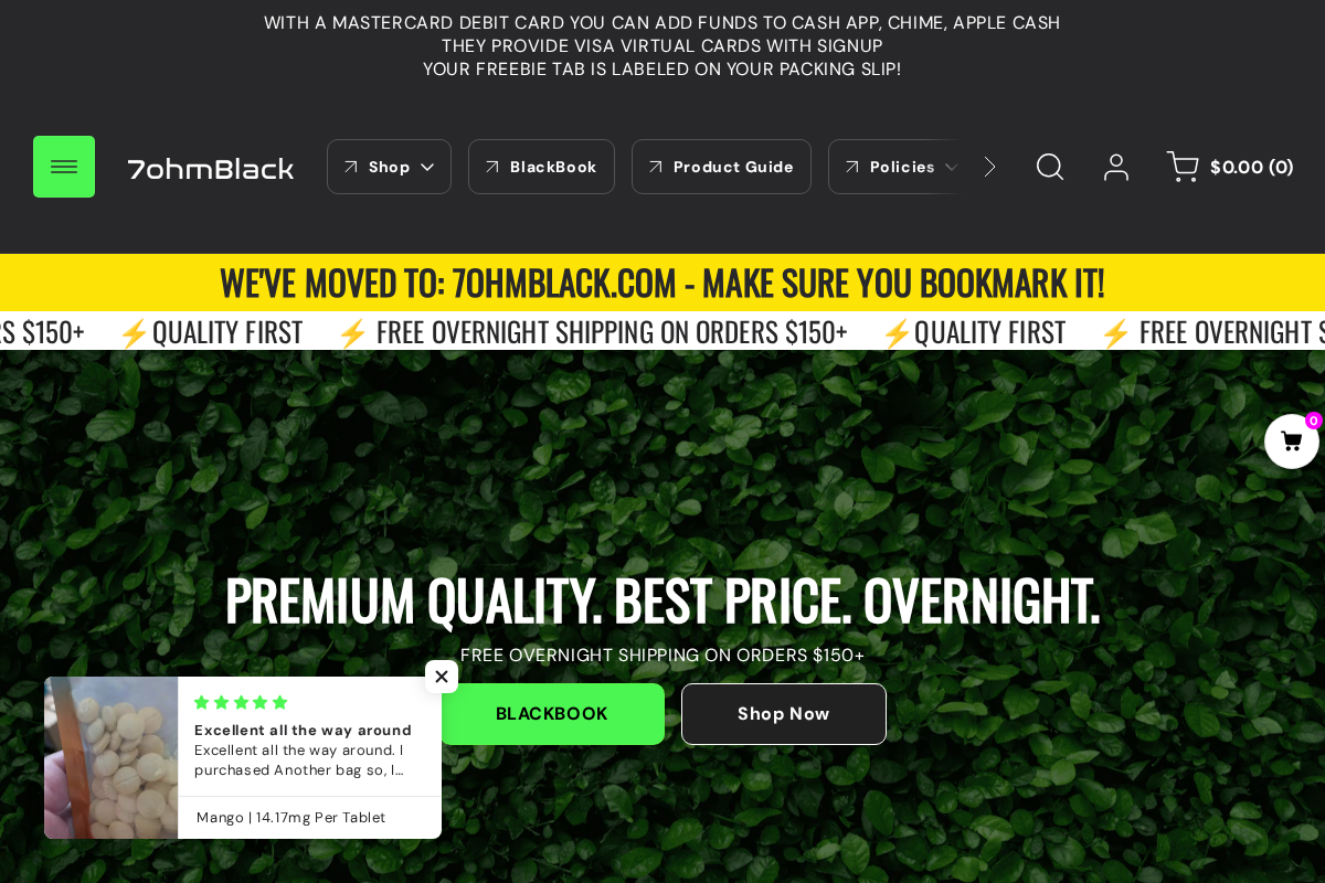 BLACK homepage screenshot