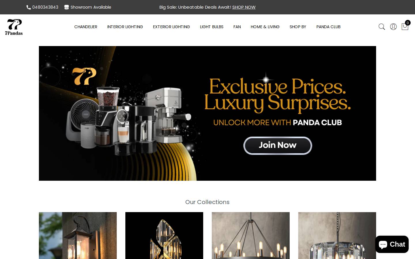 7pandas.com homepage screenshot