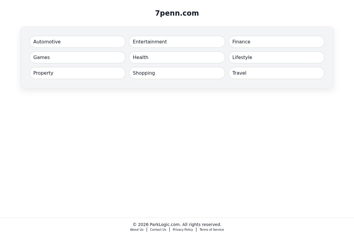7penn.com homepage screenshot
