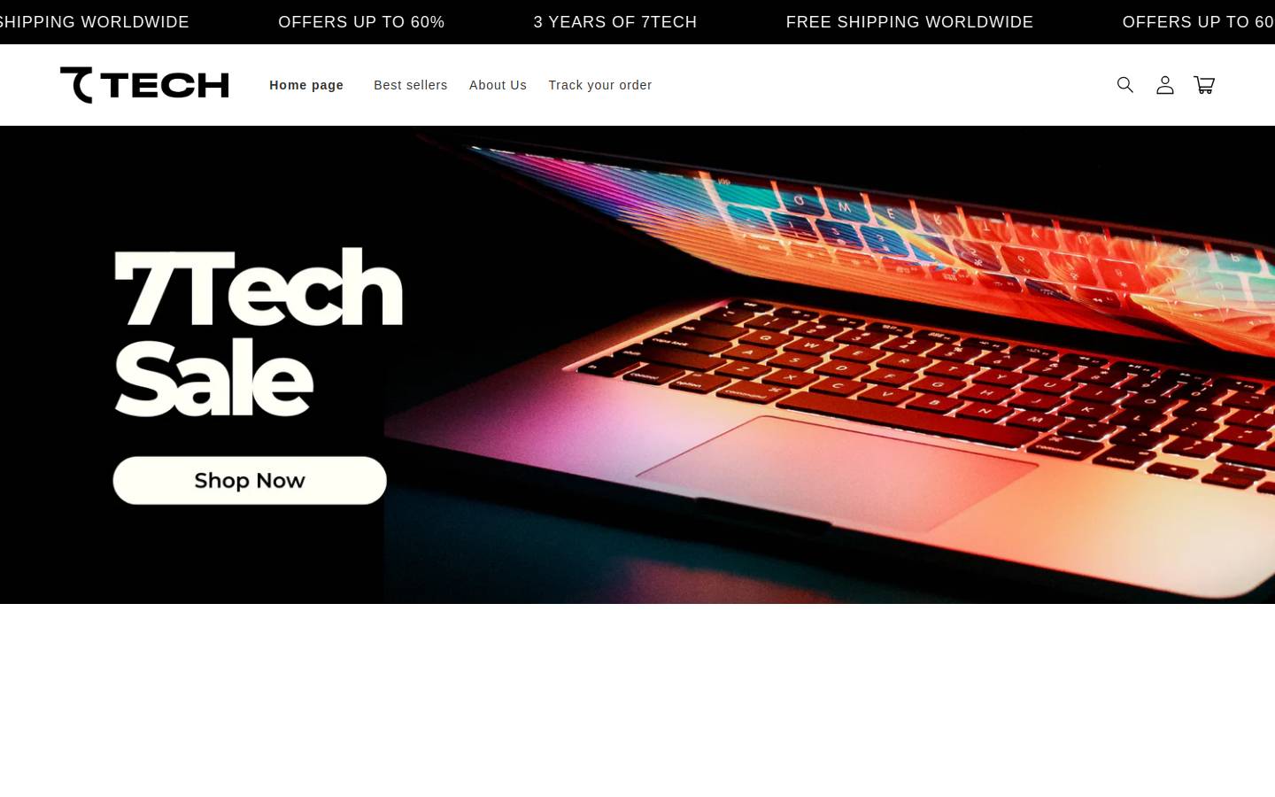 7techstore.com homepage screenshot