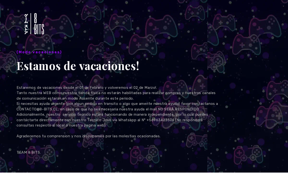 8-bits.cl homepage screenshot