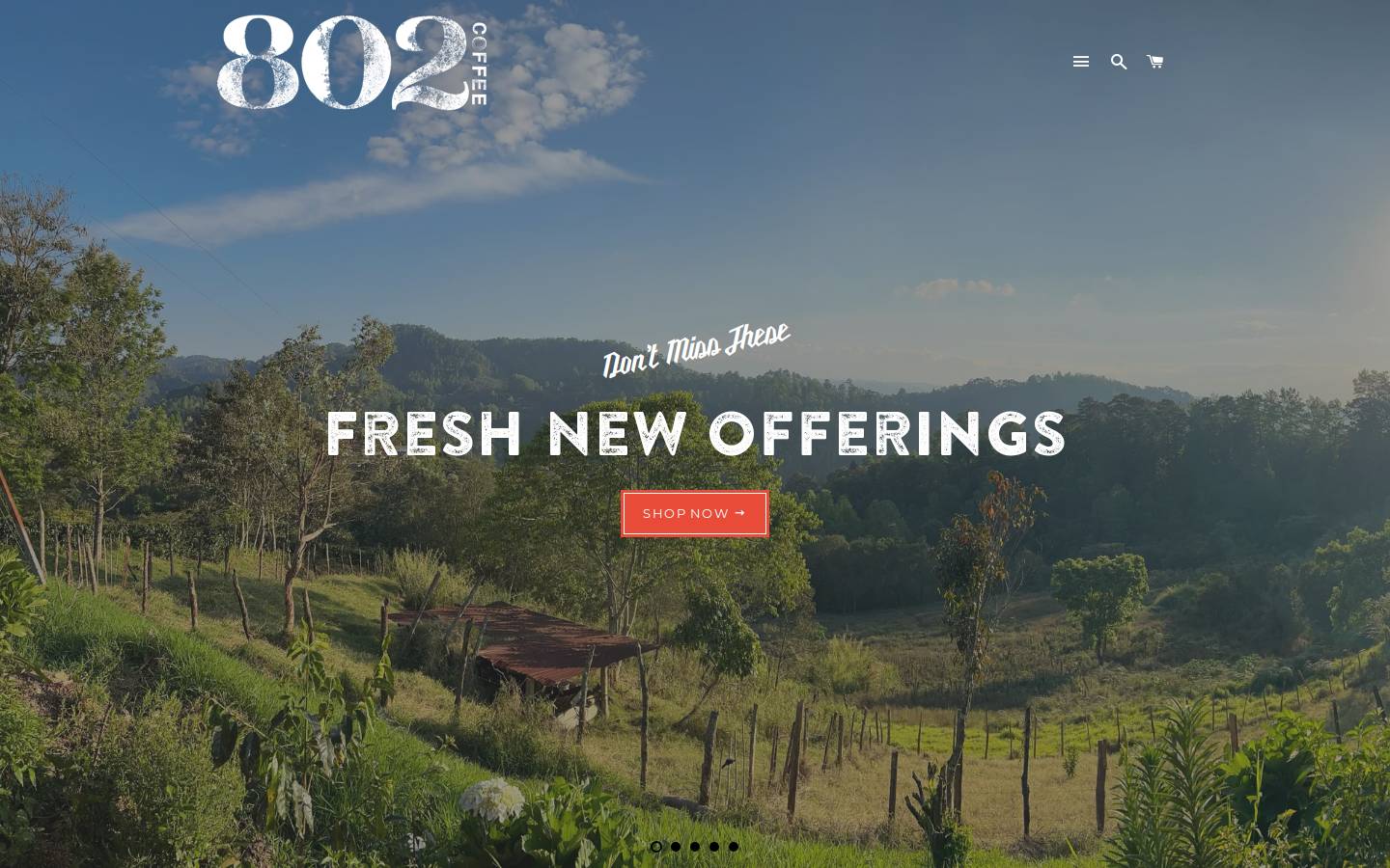 802coffee.com homepage screenshot