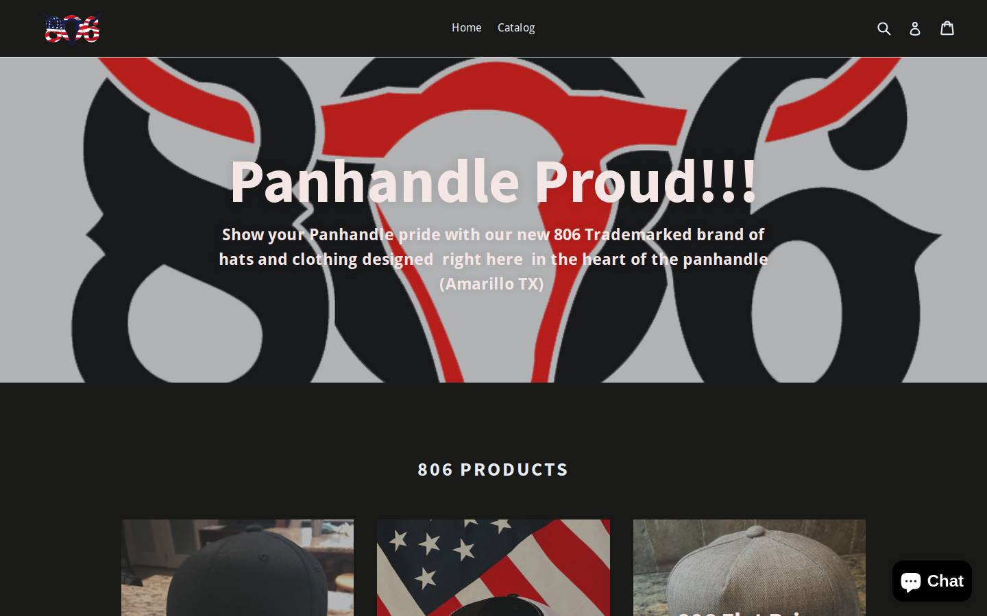 806apparel.com homepage screenshot