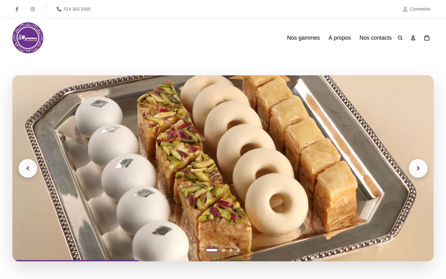 80grammes.com homepage screenshot