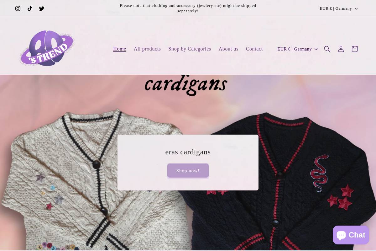 80strend.com homepage screenshot