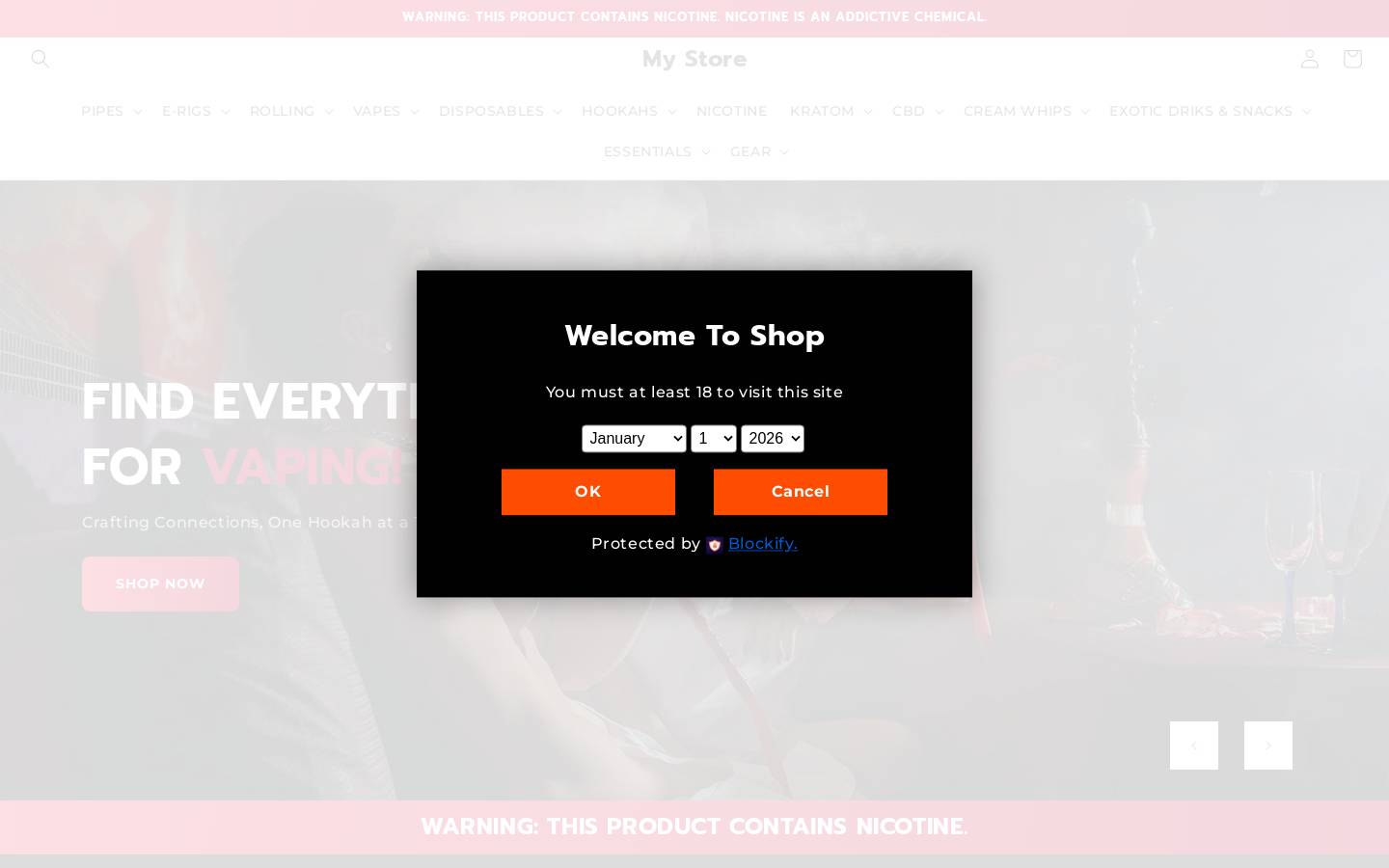 818smokeshop.com homepage screenshot
