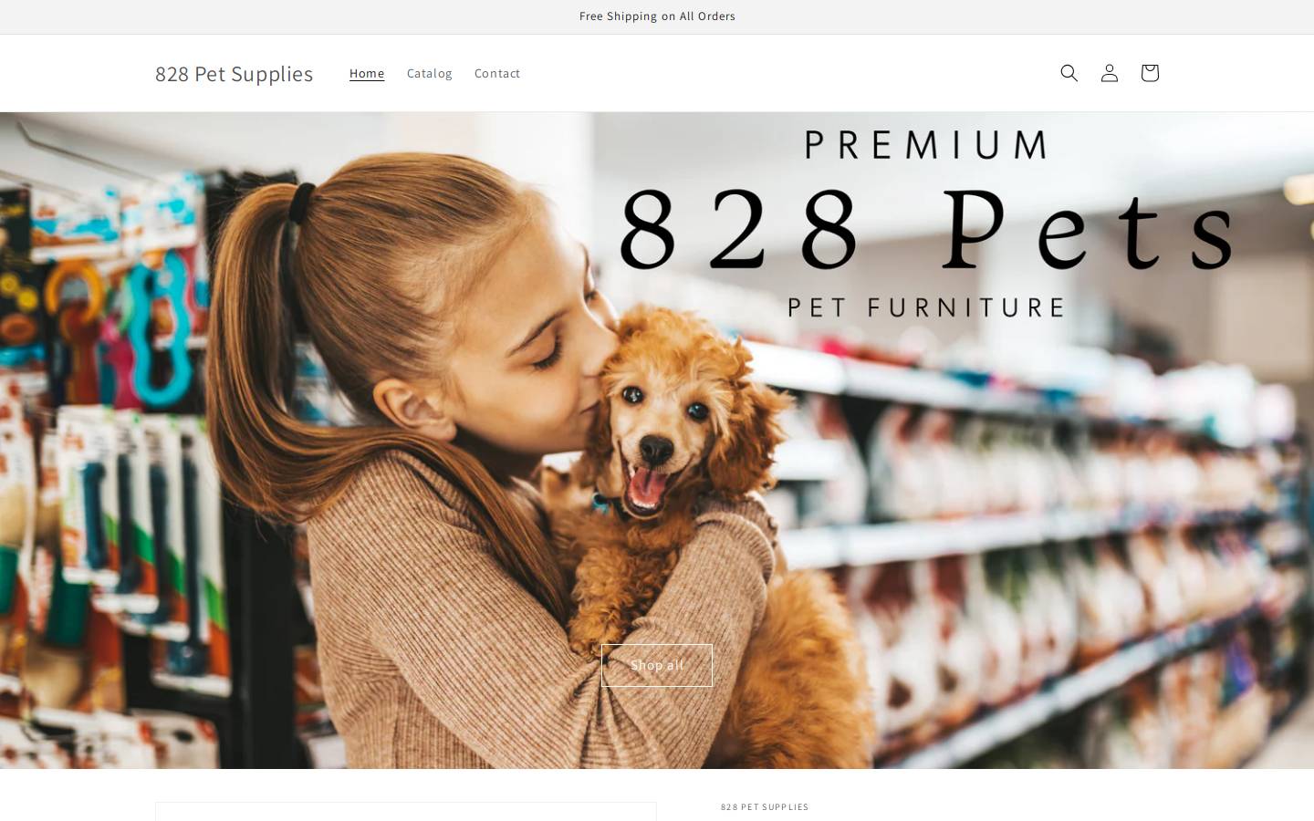 828pets.com homepage screenshot