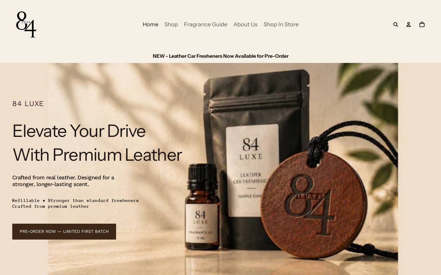 84luxe.com homepage screenshot