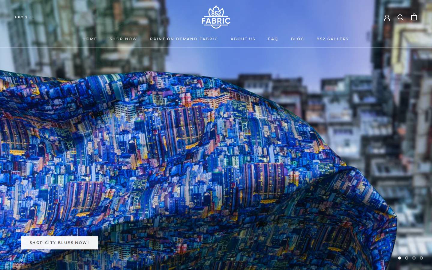 852fabric.com homepage screenshot