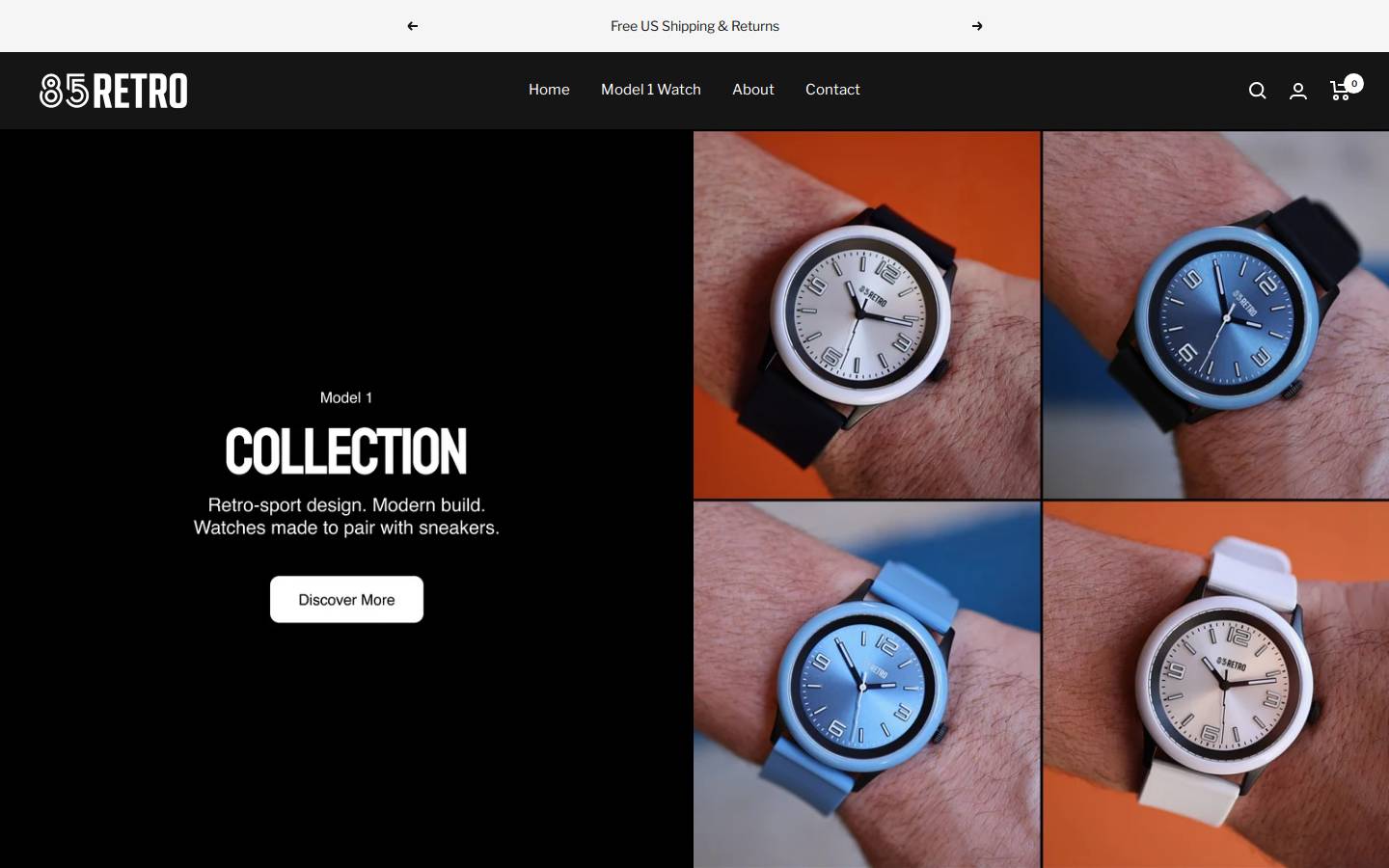85retro.com homepage screenshot