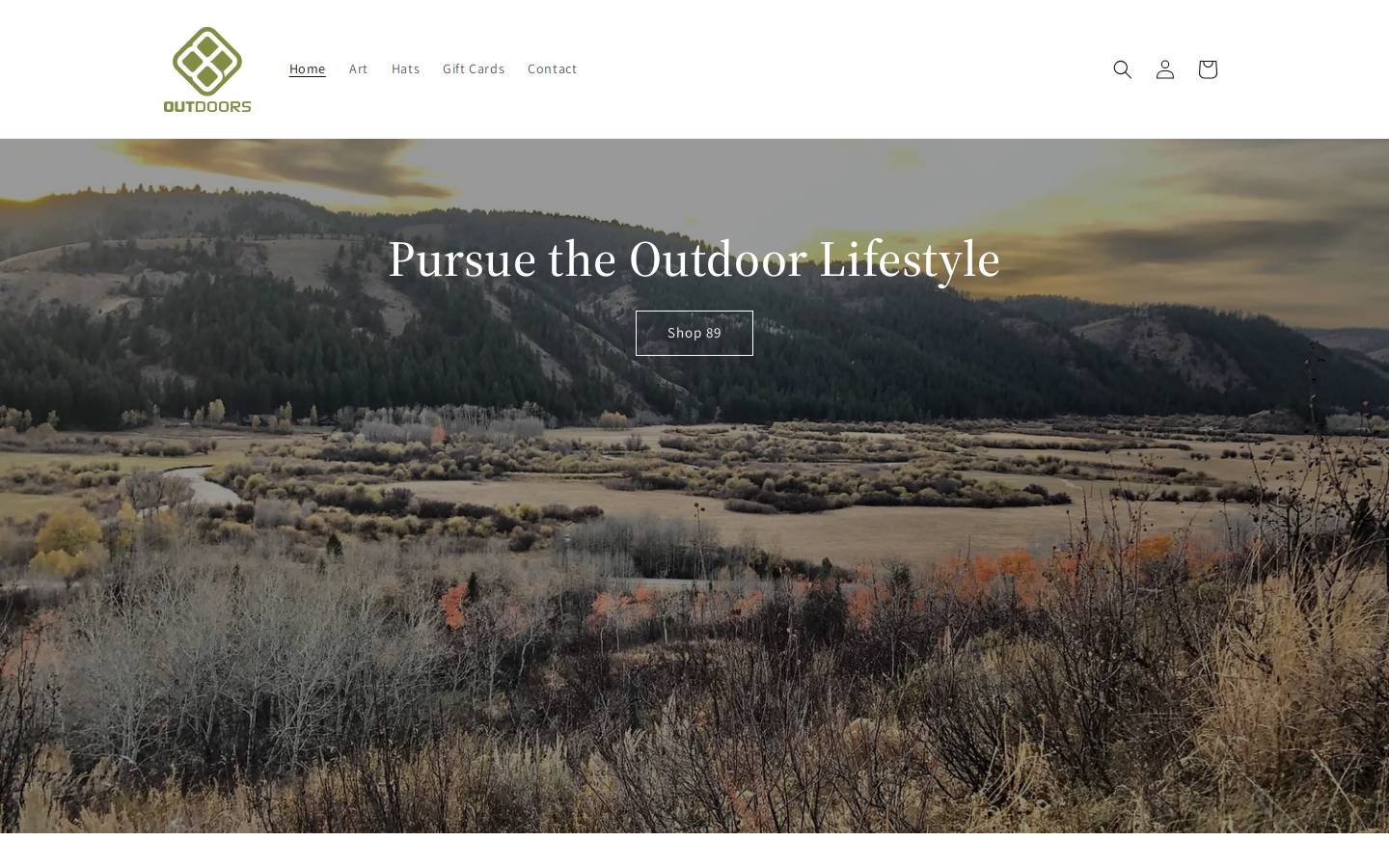 89outdoors.com homepage screenshot