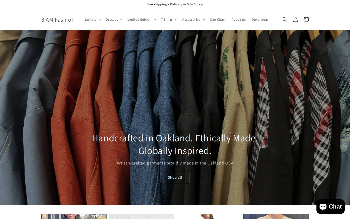 8amfashion.com homepage screenshot