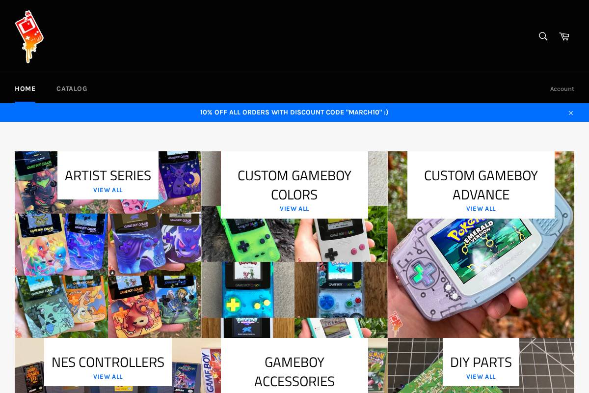 8bitaesthetics.com homepage screenshot