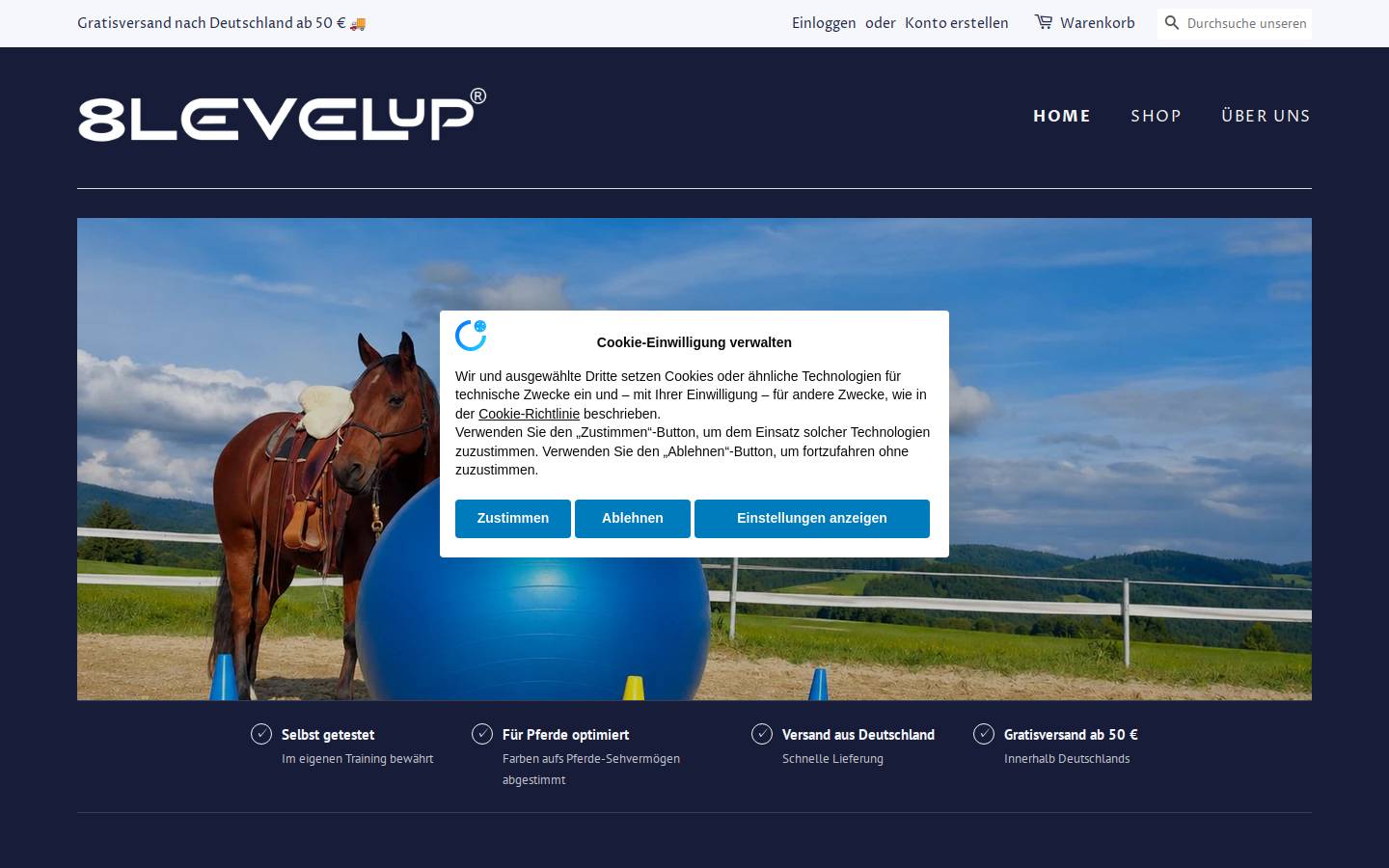 8levelup.de homepage screenshot
