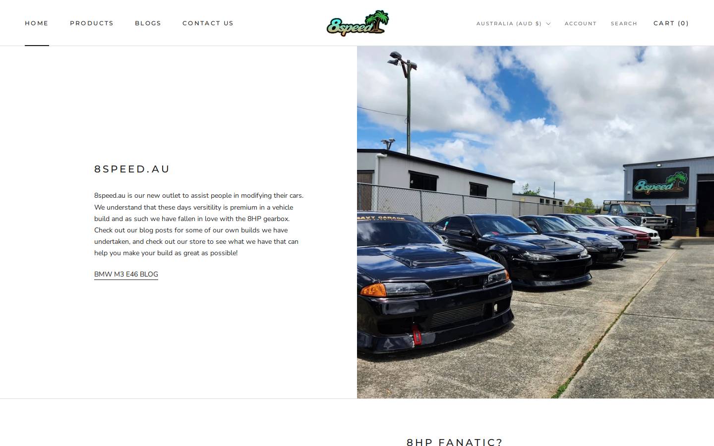 8speed.com.au homepage screenshot