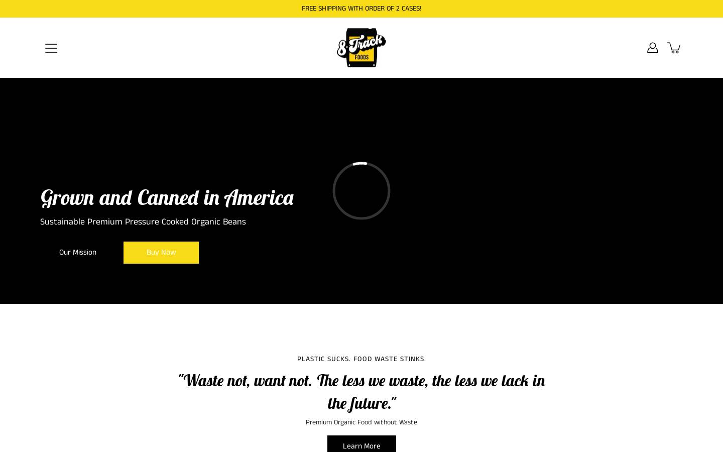 8trackfoods.com homepage screenshot