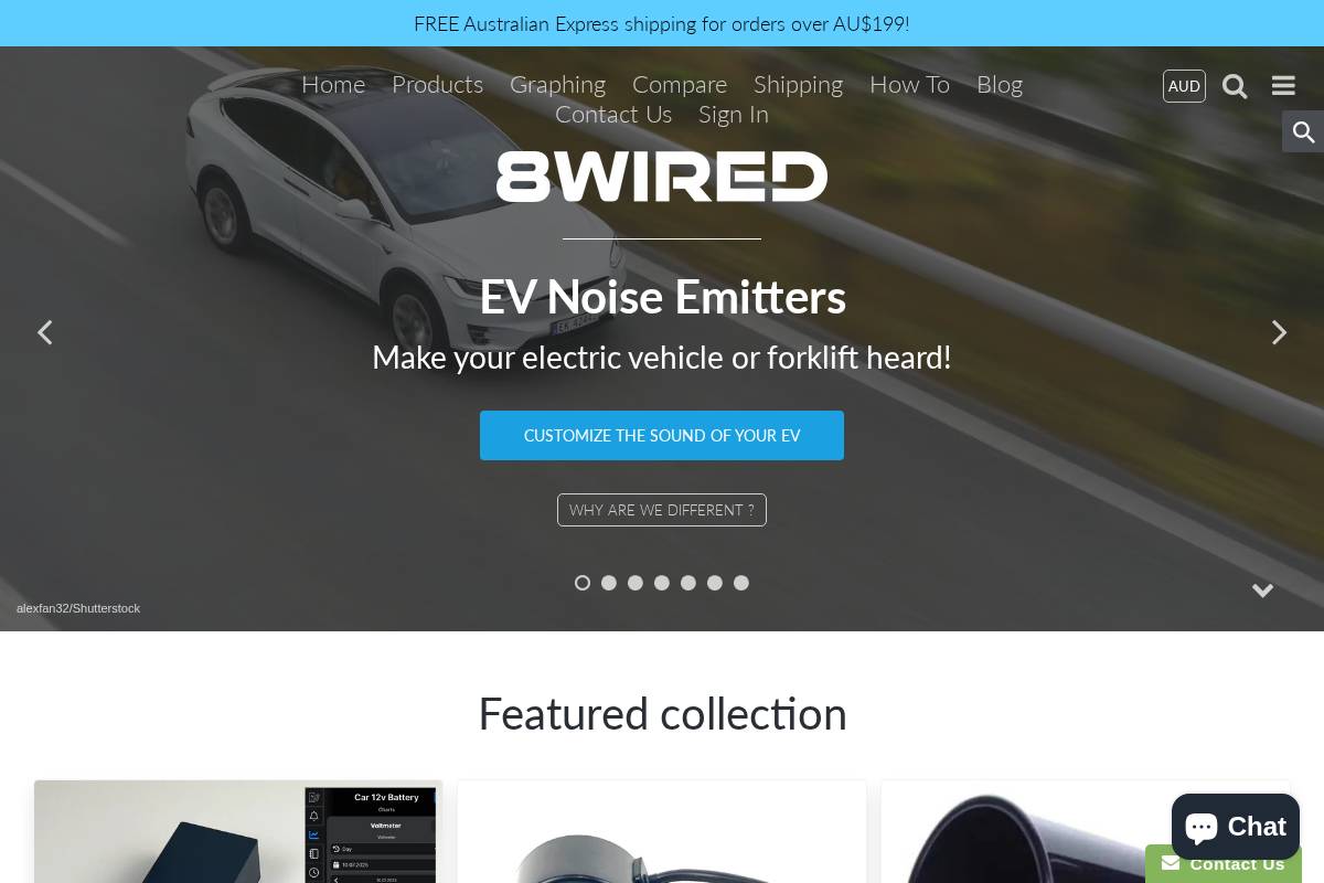 8wired.com.au homepage screenshot
