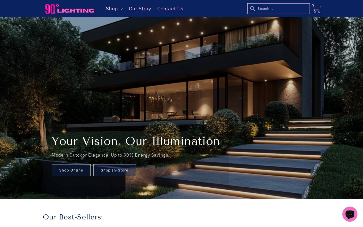 90 Degree Lighting  homepage screenshot